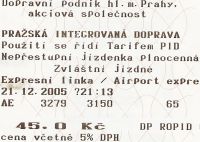 Jízdenka Airport Expres